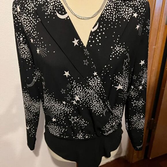 NWOT Bar III Size Med. Long Sleeve Bodysuit Snap #124 - Picture 5 of 9